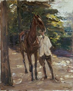 Palefrenier avec cheval